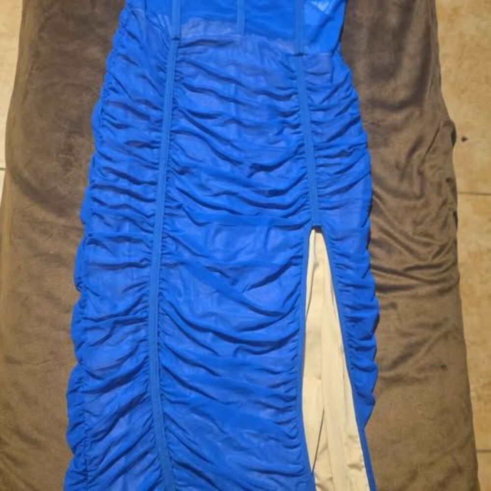 Cocktail formal royal blue mesh size small dress new
